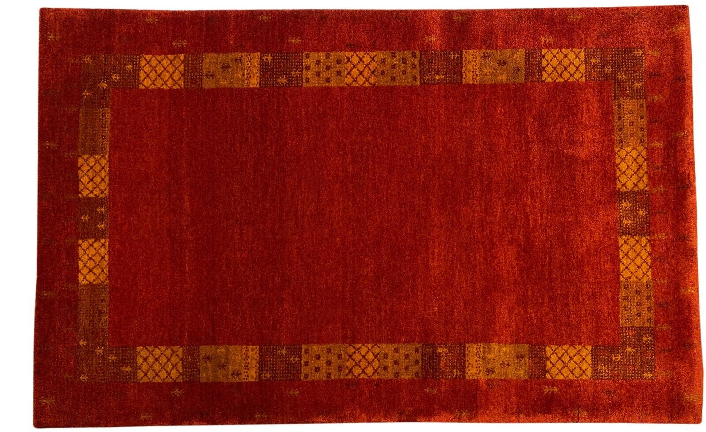 Handgeknüpft Rot Rust Teppich 140X200 cm 100% Wolle Orientteppich 5,2 kg Pro qm