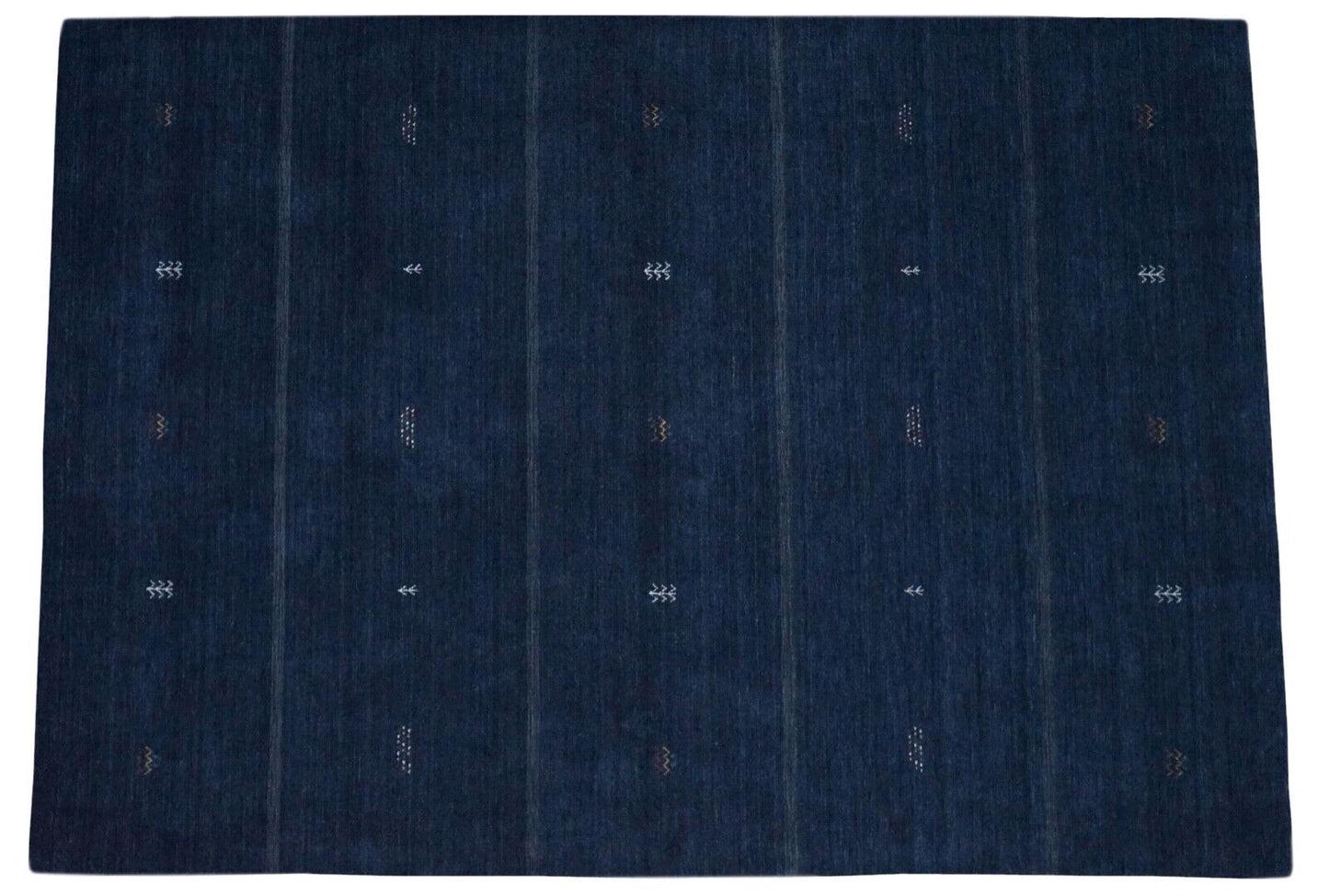 Blau Gabbeh Teppich 100% Wolle 175x240 cm Orientteppich Handgewebt Lr493