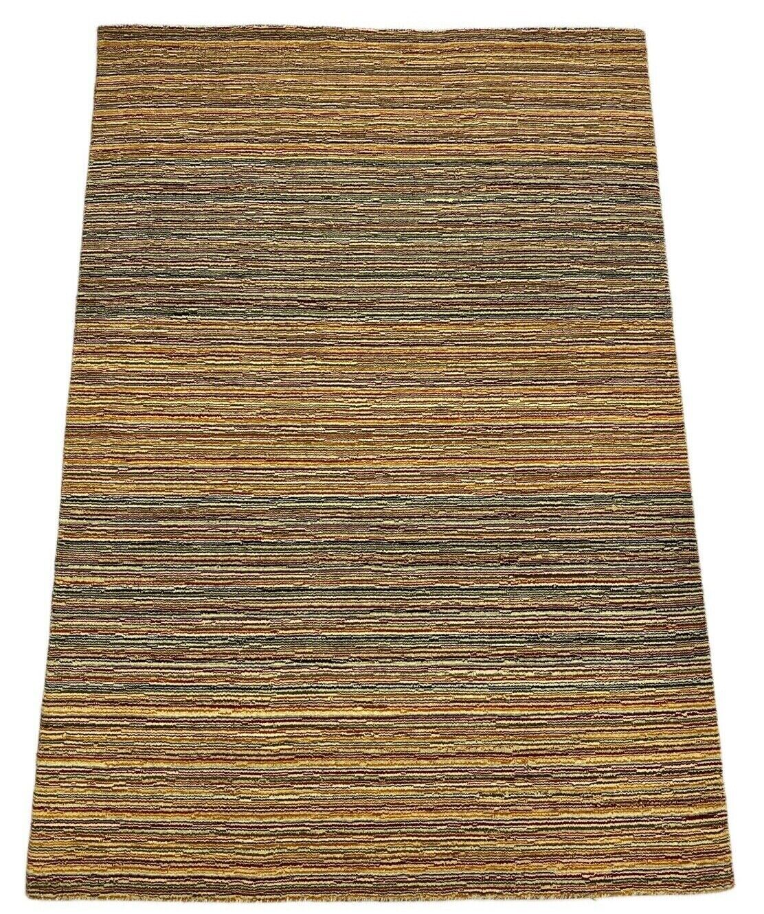 Bunt Teppich 100% Wolle Lori Handgewebt Orange Wolle 120x180 cm S90