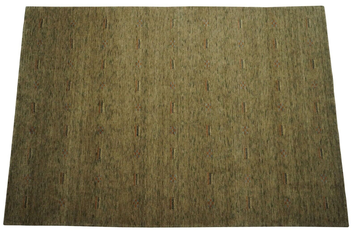 Gabbeh Teppich Dunkel Beige 100% Wolle 175x240 cm Loom Handgewebt Lr663