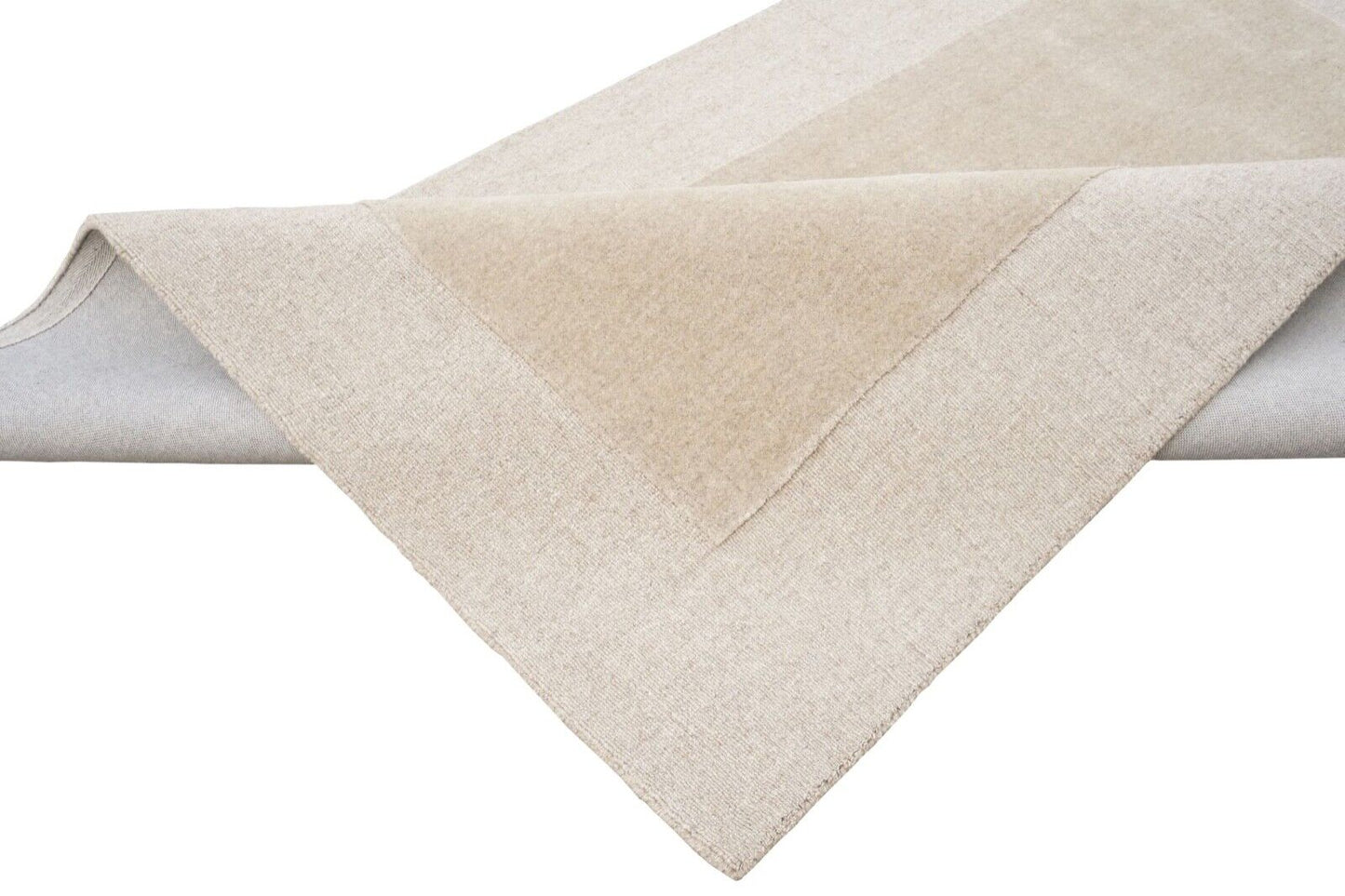 Beige 160X230 cm Teppich 100% Wolle Orientteppich Handgetuftet HT333