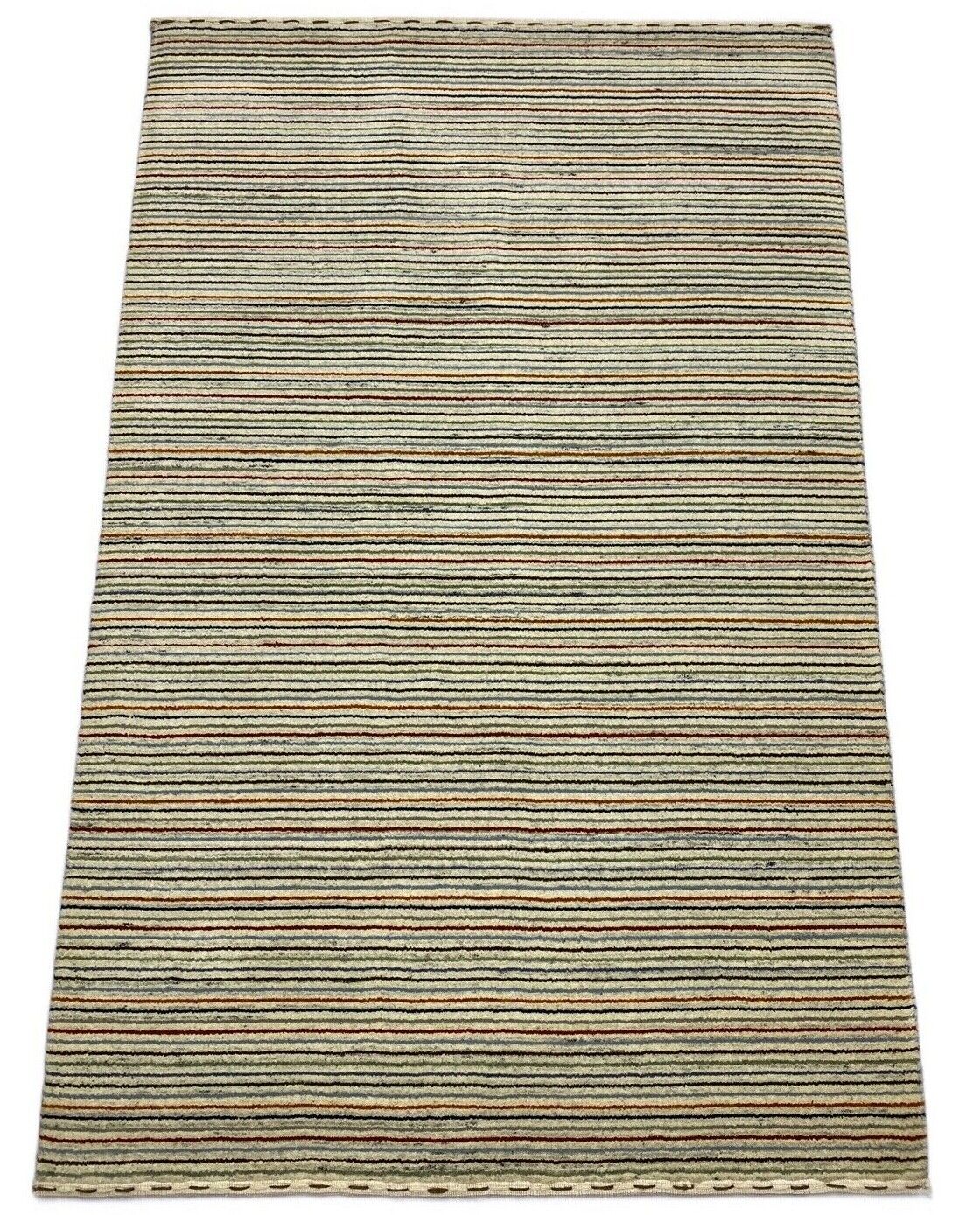 Gabbeh Teppich 100% Wolle Beige loom lori Handgewebt 120x180 cm S41