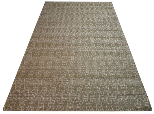 Teppich Flachgewebe Jacquard Beige Viskose Baumwolle 150x240 cm Debbbich JST16