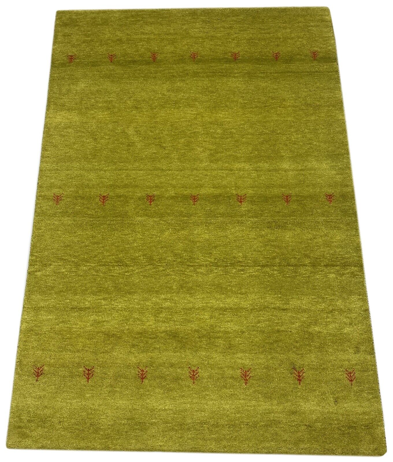 Gabbeh Teppich 100% Wolle Gold Gelb Handgeknüpft 166X244 cm WR40