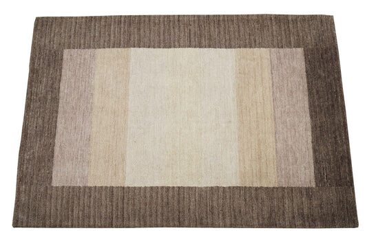 Beige Teppich Braun Handgewebt 100% Wolle 128x180 cm Orientteppich Lori Lr436