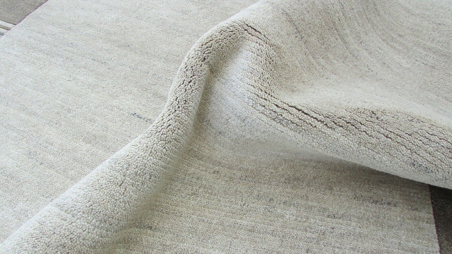 Nepal Teppich Handgeknüpft Beige 100% Wolle Orientteppich Braun 160X216 cm N-151