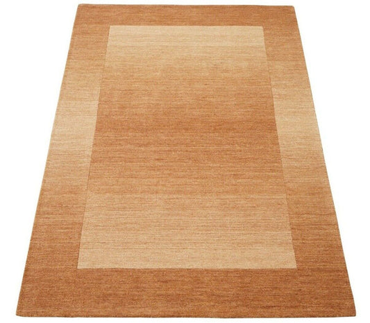 Gold Teppich 100% Wolle Beige 160X230 cm Orientteppich Handgetuftet HT247