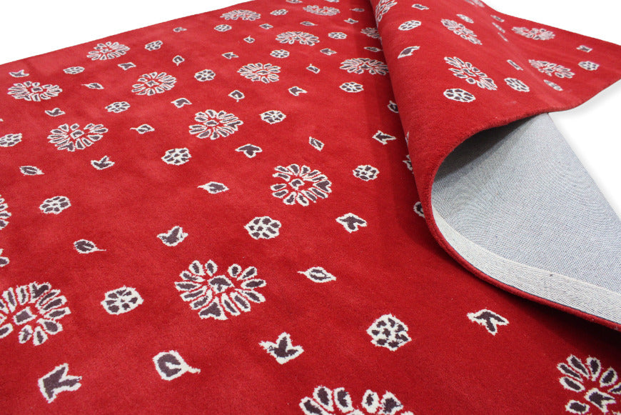 Rot Teppich 200X300 CM 100% Wolle Handarbeit Designer Orientteppich WT2