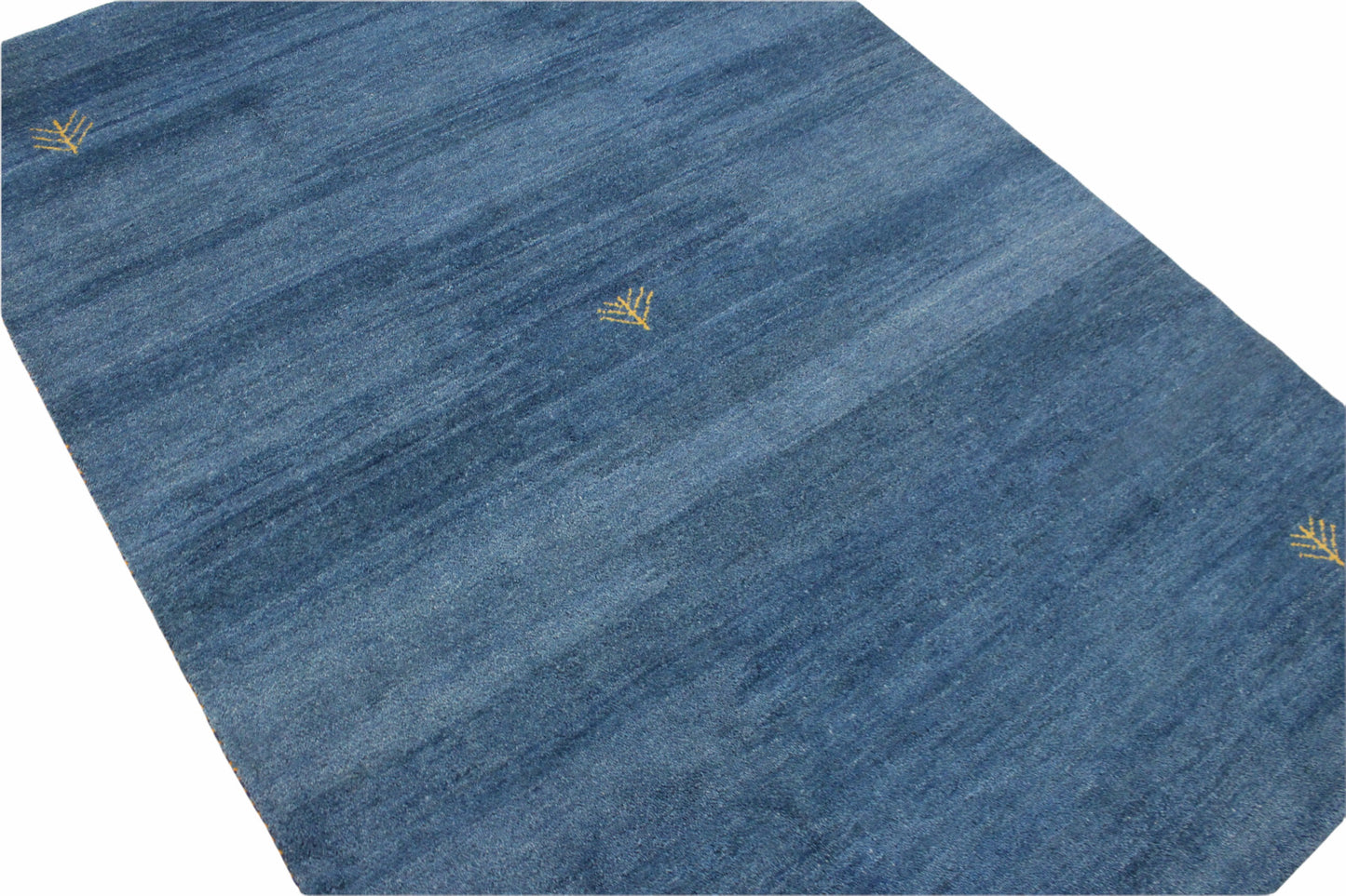 Gabbeh Teppich 100% Wolle Handgeknüpft Blau Orientteppich 170X240 cm WR58