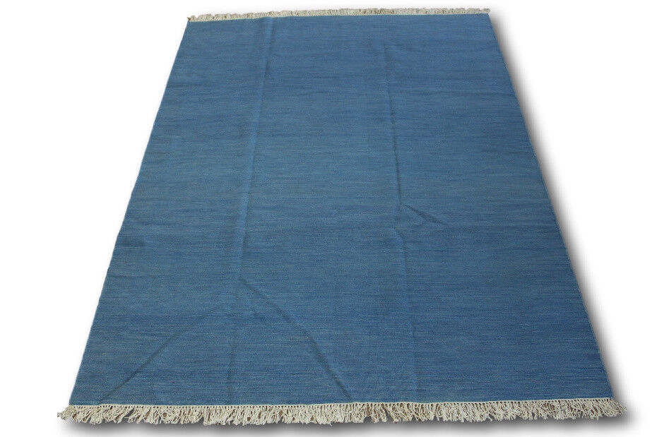 Kilim Handgewebt Fein Blau Perser Teppich, Kelim 180X240 cm 100% wolle