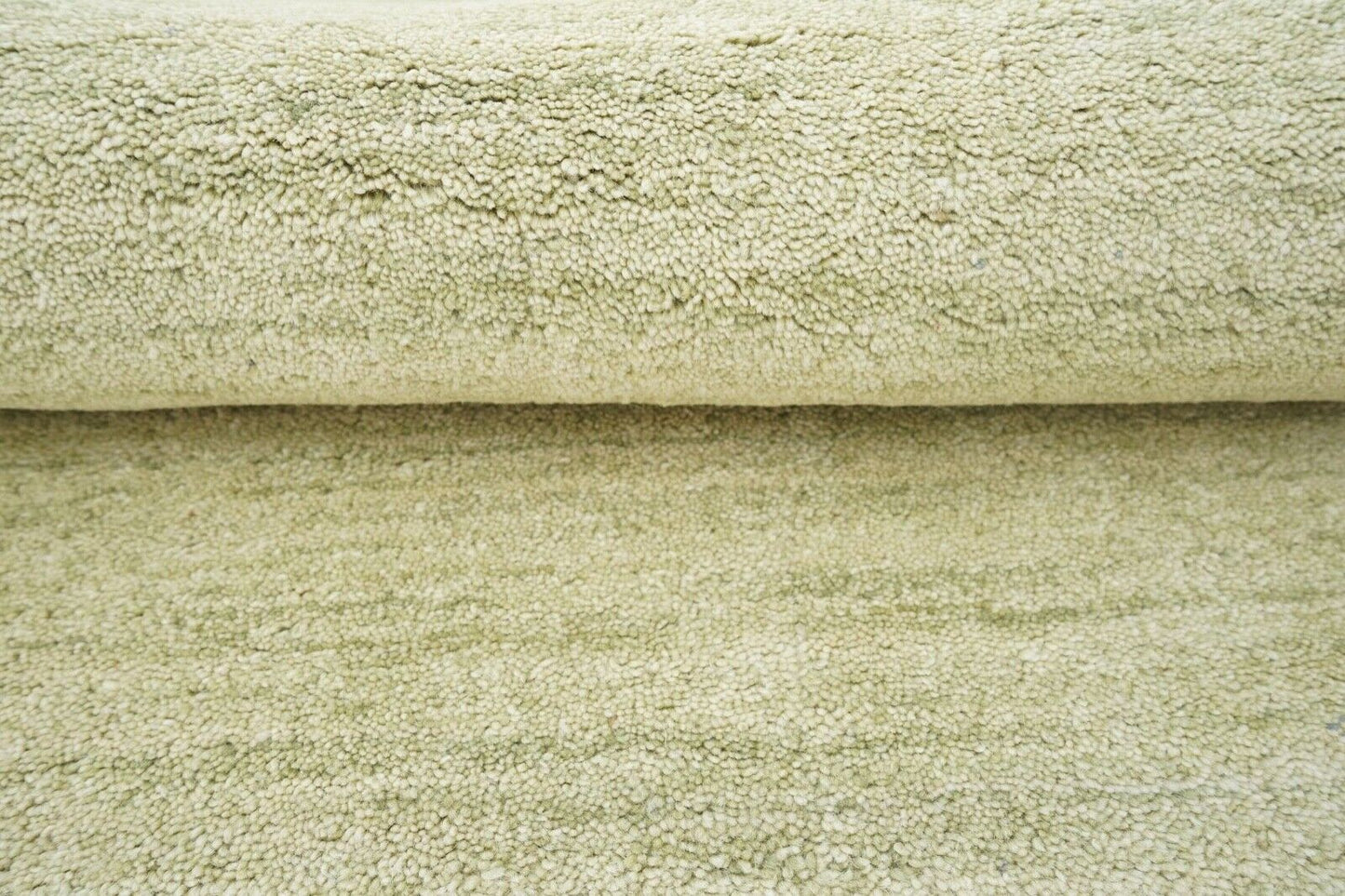Hell Grün Beige 140X200 cm Teppich 100% Wolle Orientteppich Handgetuftet HT608