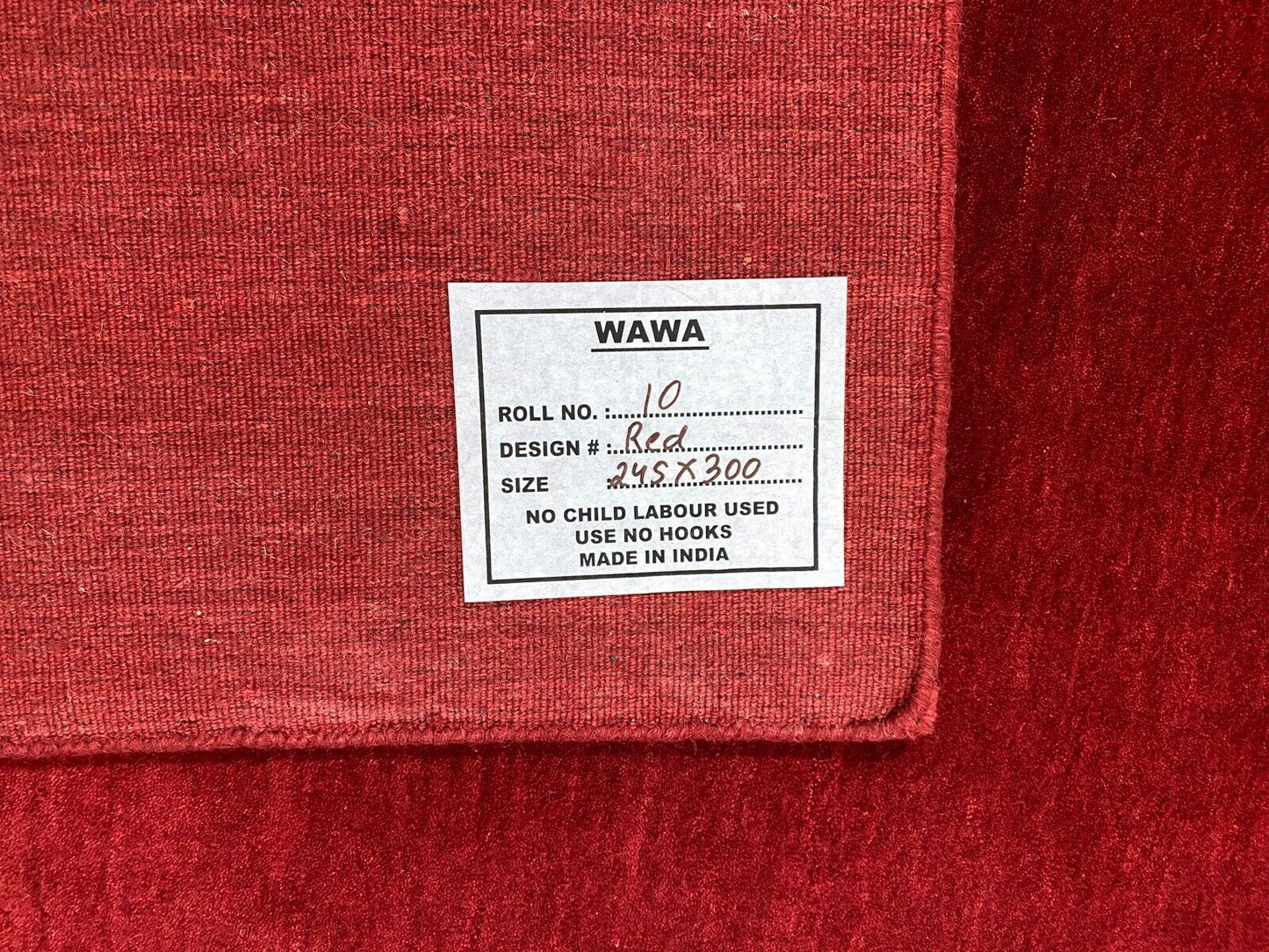 Rot Teppich 100% Wolle Orientteppich Gabbeh Loom Handgefertigt 244X300 CM