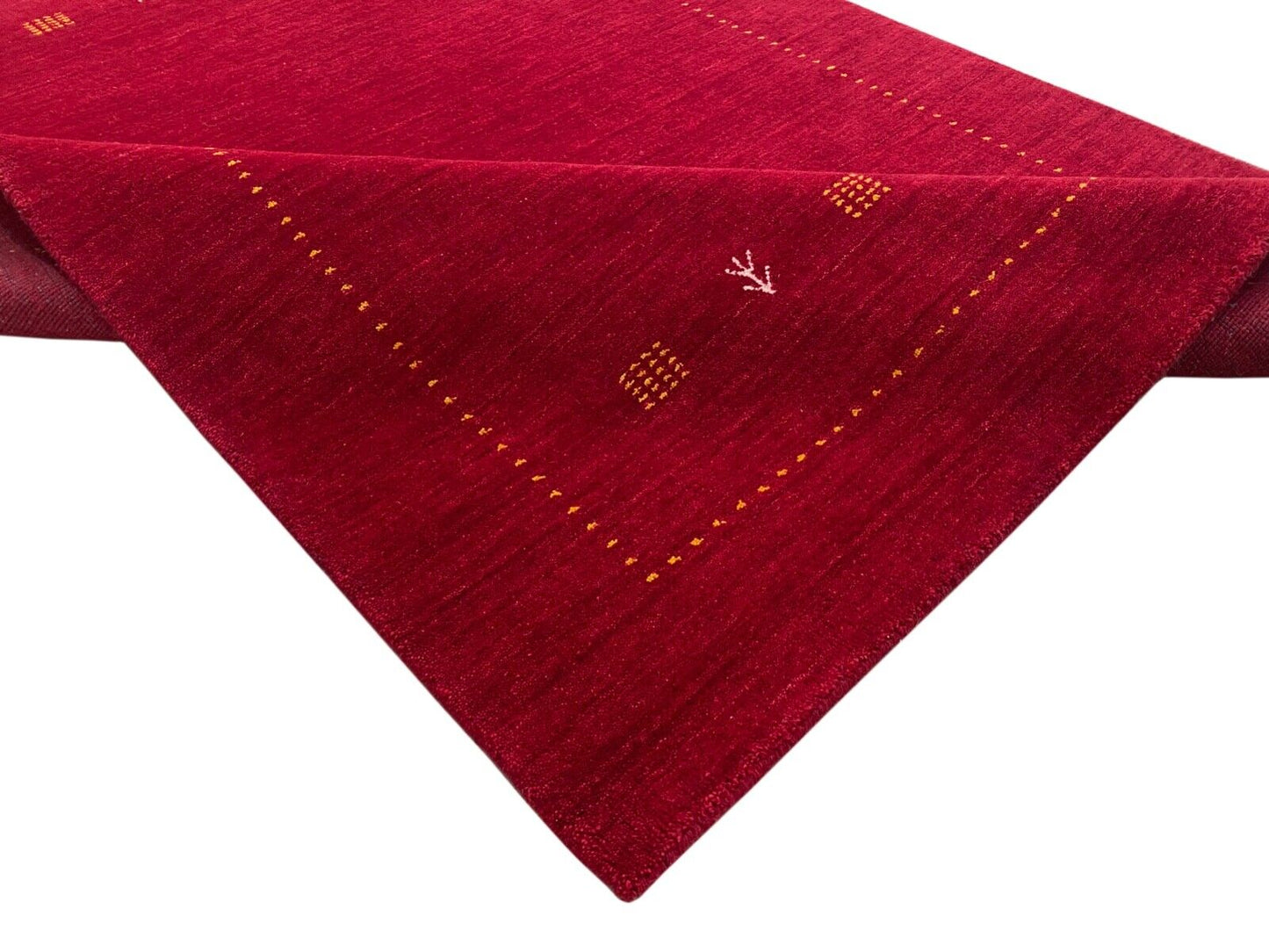 Gabbeh Teppich 100% Wolle Rot Handgefertigt 170X240 cm Loom Lori WR142