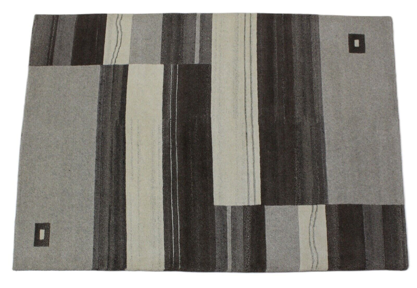 Indo Nepal Teppich Handgeknüpft Grau Beige Braun 120X180 cm Wolle Orientteppich
