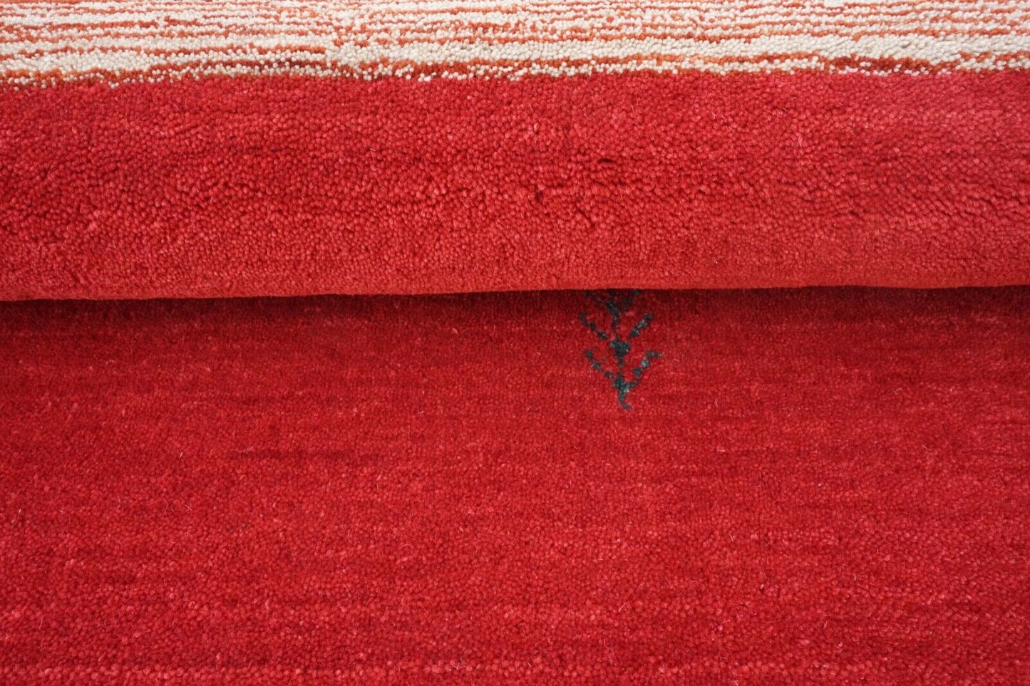 Gabbeh Teppich Rot Rosa 100% Wolle 200x295 cm Handgewebt Orientteppich Lr566