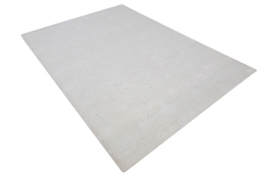 Elfenbeinfarbe Teppich 100% Wolle Beige 160X230 cm Handarbeit Handgetuftet T848