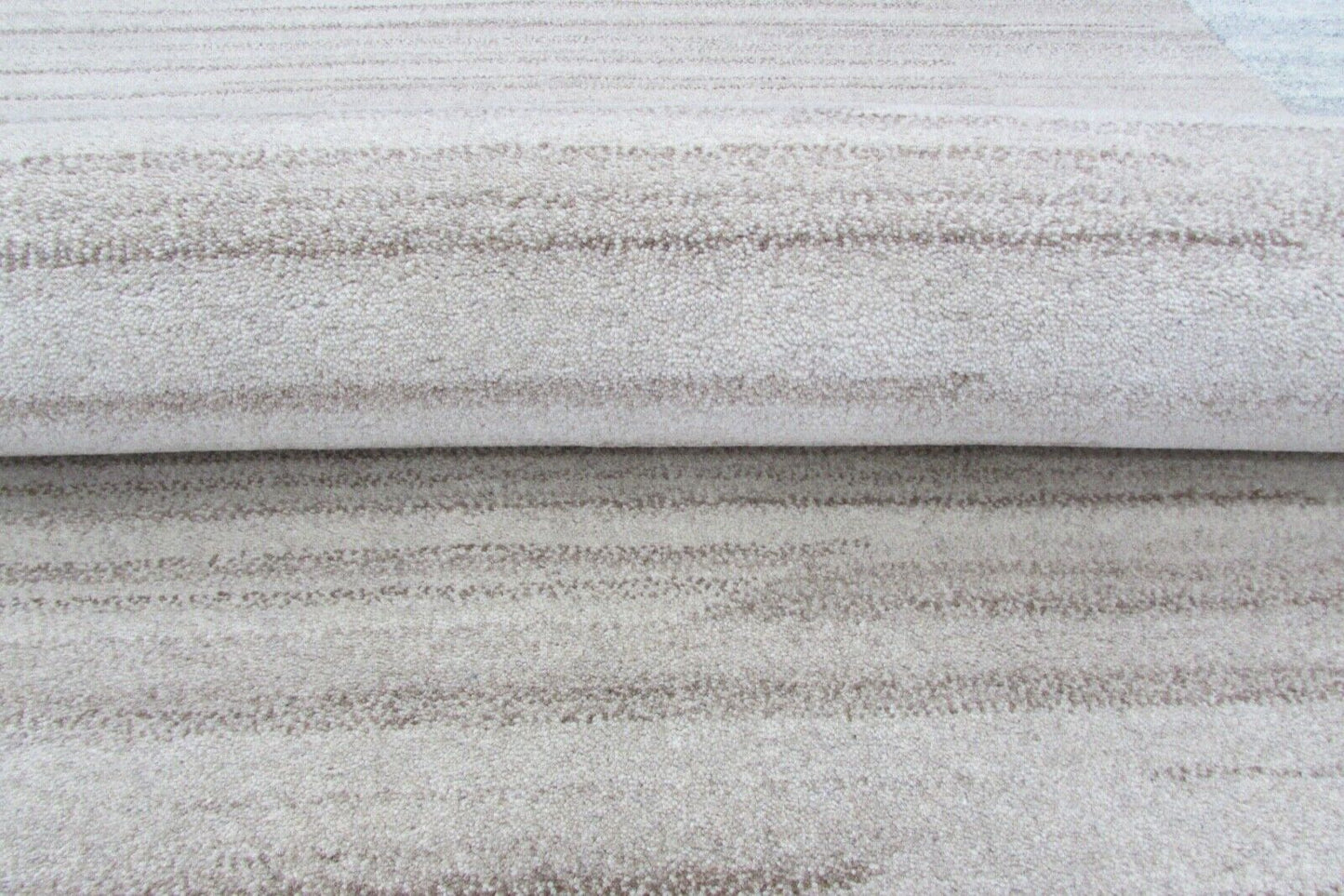 Teppich 100% Wolle Grau Beige 160X230 cm Natürliche Wolle Handgetuftet T845