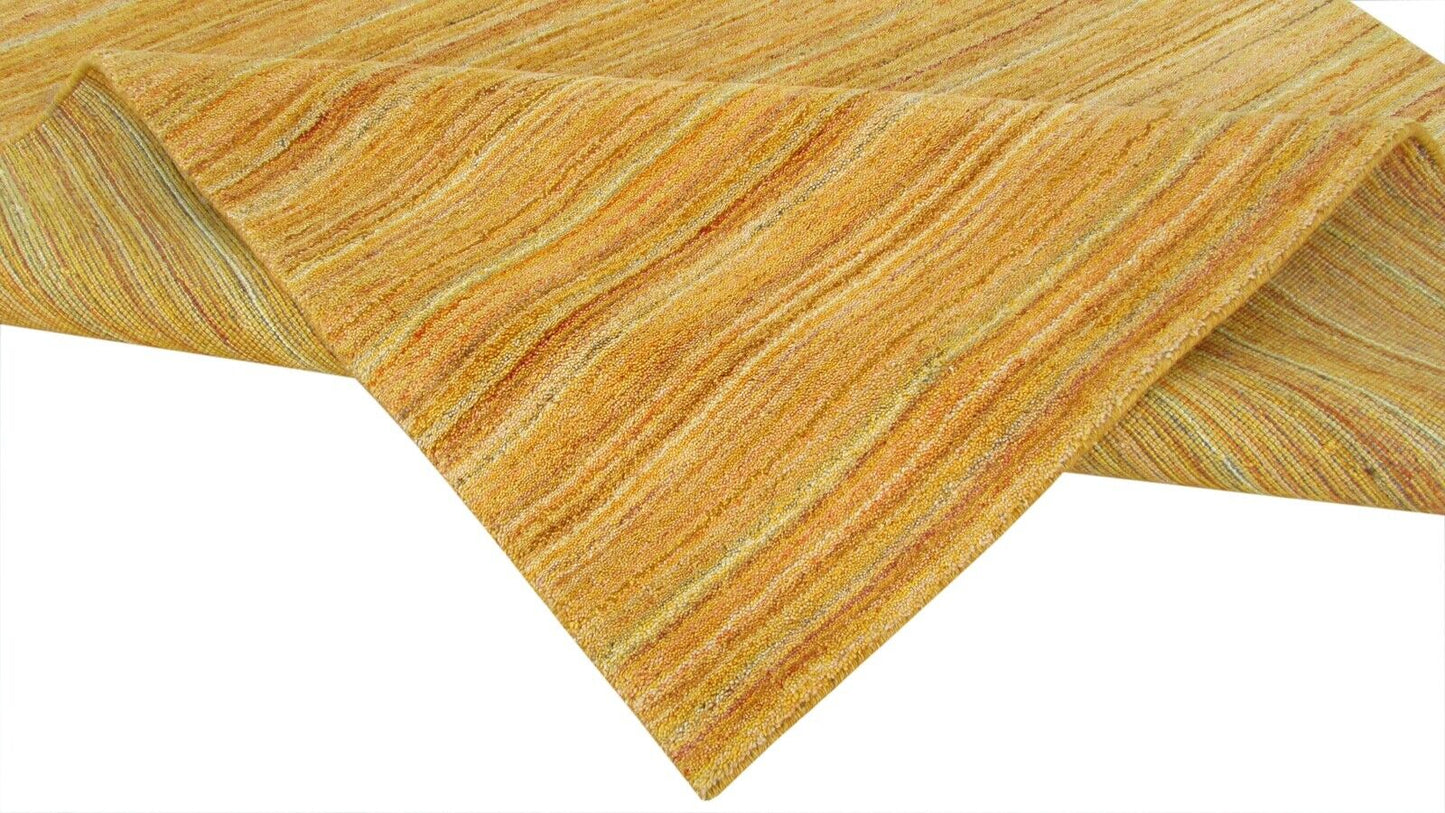 Mango Gold Gelb Gabbeh Teppich Gold 100% Wolle Handgefertigt 165X239 CM HL169