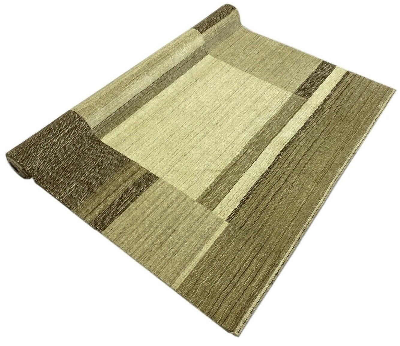 Wohnzimmer Gabbeh Teppich 100% Wolle Beige 170X245 cm Handgewebt WR86