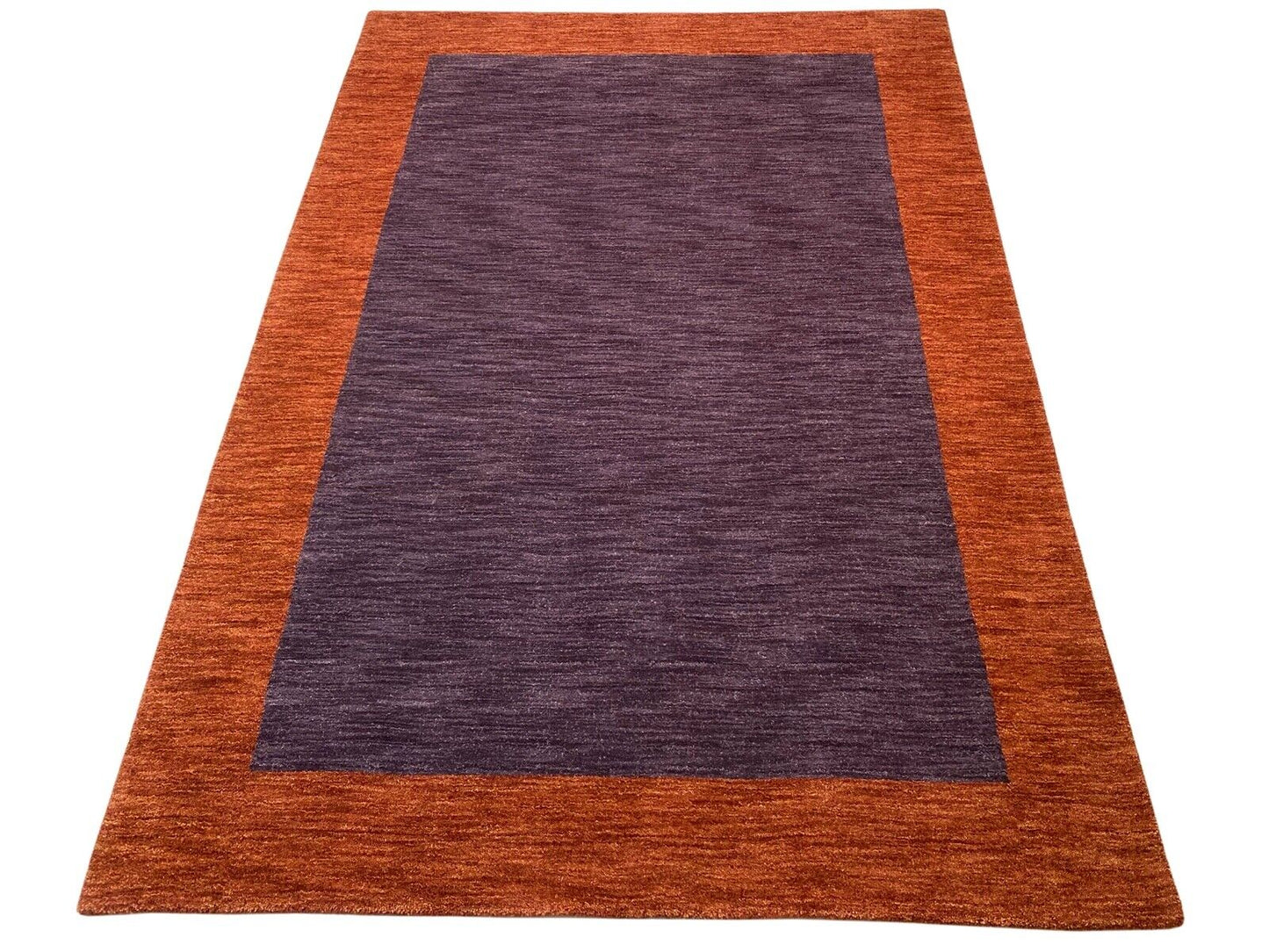 Orientteppich Gabbeh Loom Lila Orange Teppich 100% Wolle 165X235 CM Debbich