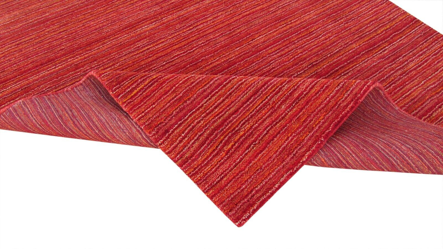 Gabbeh Teppich Rot 100% Wolle Orientteppich Handgefertigt 161X237 CM HL178