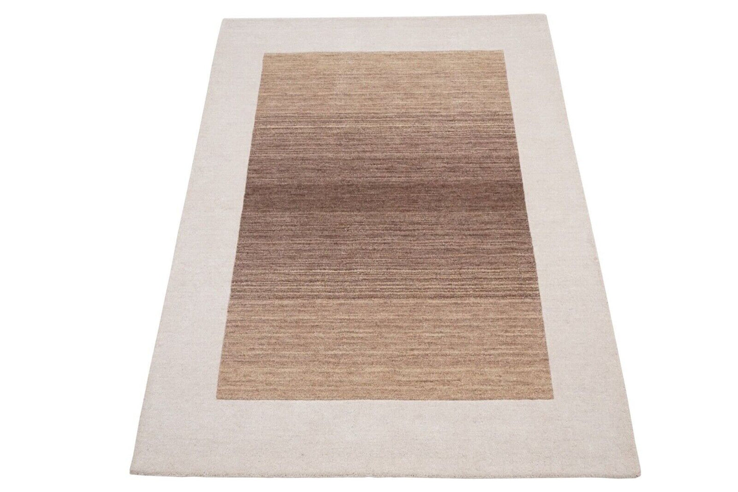 Schokolade Braun Beige 160X230 cm Teppich 100% Wolle Handgetuftet HT240