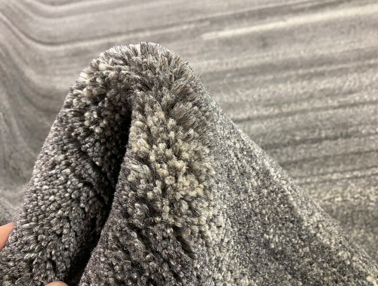 Teppich Handgeknüpft Indo Nepal Naturfarben Grau Beige Braun 120X185 cm Wolle