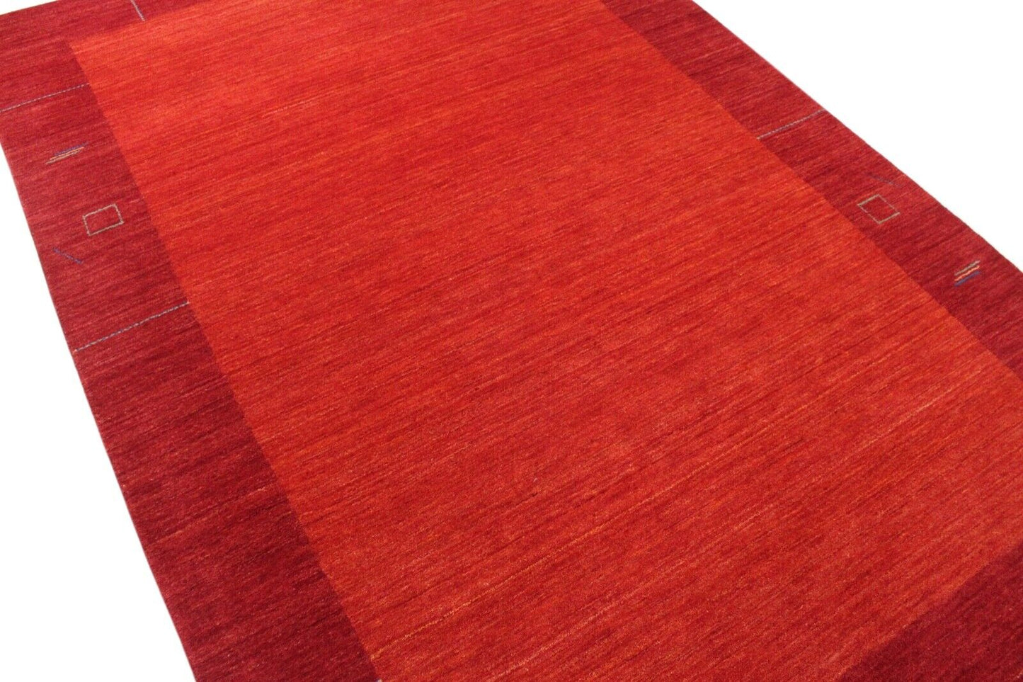 Gabbeh Teppich 100% Wolle 175X240 cm Rot Orange Handgewebt Orientteppich WR112