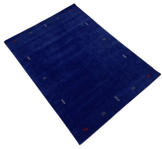 Blau Teppich 100% Wolle Gabbeh 170x240 cm Orientteppich Handgewebt wr6