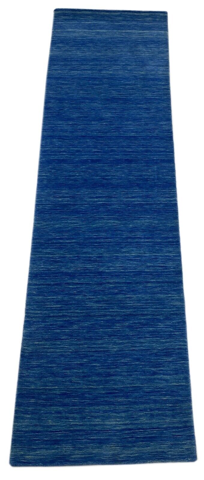 Blau Läufer Gabbeh Teppich 100% Wolle Loom Handgefertigt 80X297 cm WR132