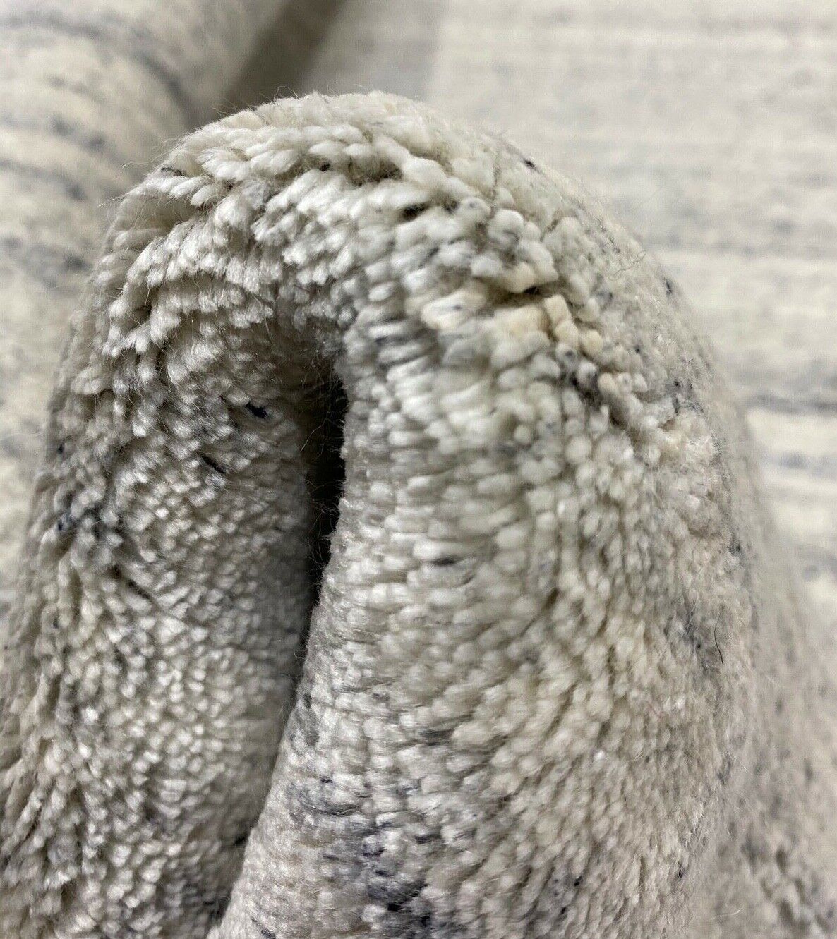 Teppich 100% Wolle Grau Beige Gabbeh lori Handgewebt 120x180 cm dp Garn S21
