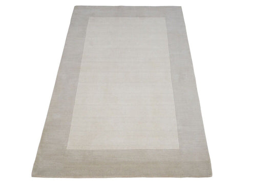 Beige 160X230 cm Teppich 100% Wolle Orientteppich Gabbeh Handgetuftet HT306