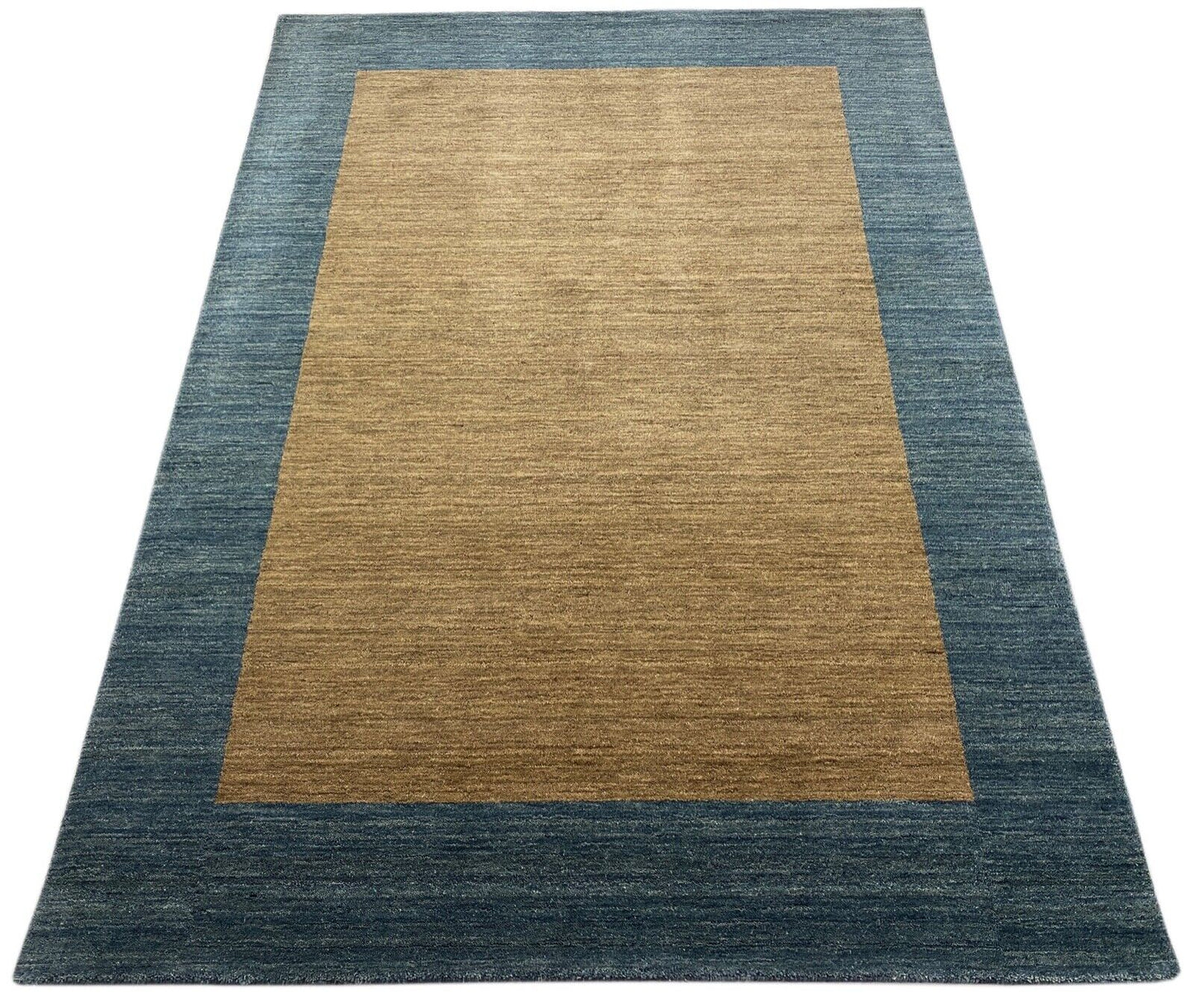 Orientteppich Gabbeh Loom Beige Hell Blau Teppich 100% Wolle 170X238 CM