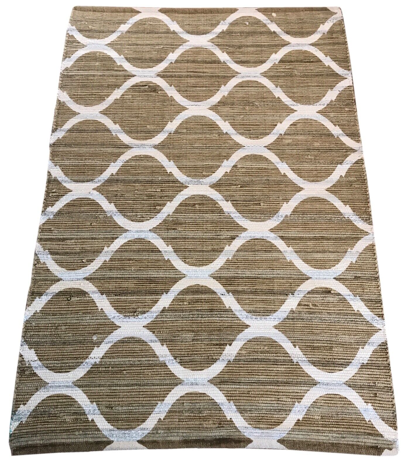 Handgewebter Kilim Dhurry Chindi Teppich Baumwolle 120X180 CM Flickenteppich