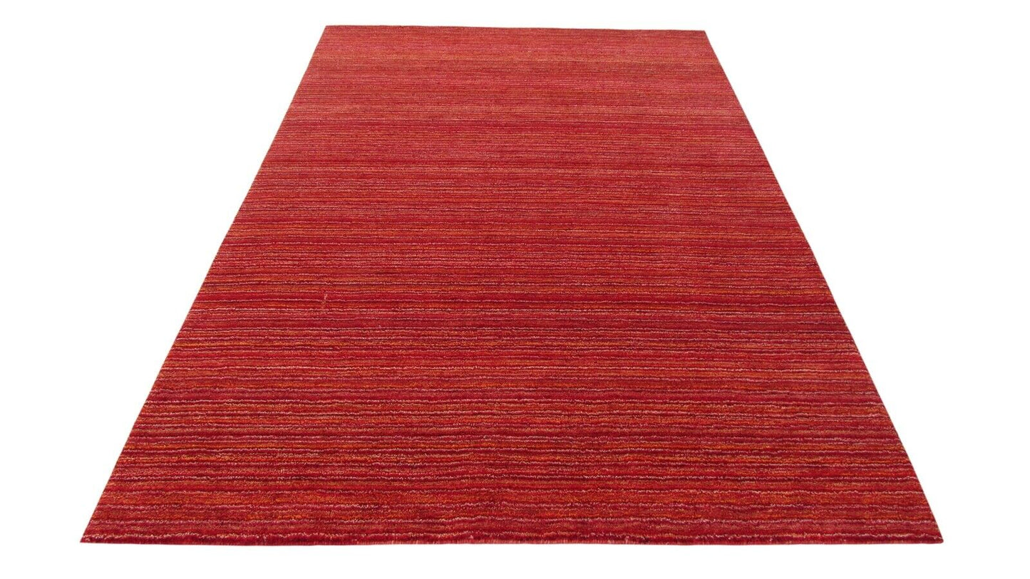 Gabbeh Teppich Rot 100% Wolle Orientteppich Handgefertigt 161X237 CM HL178