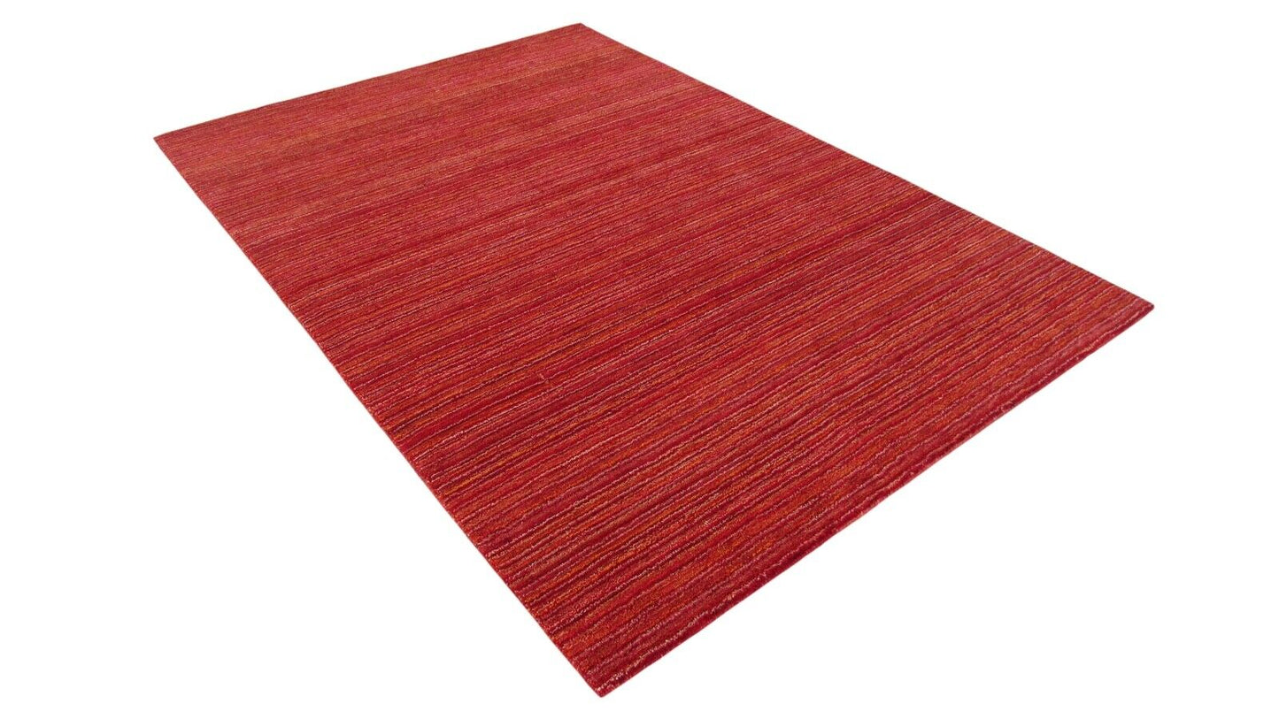 Gabbeh Teppich Rot 100% Wolle Orientteppich Handgefertigt 161X237 CM HL178