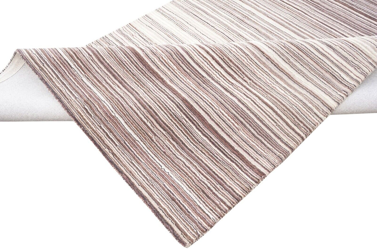 Beige Braun 160X230 cm Teppich 100% Wolle Orientteppich Handgetuftet HT377