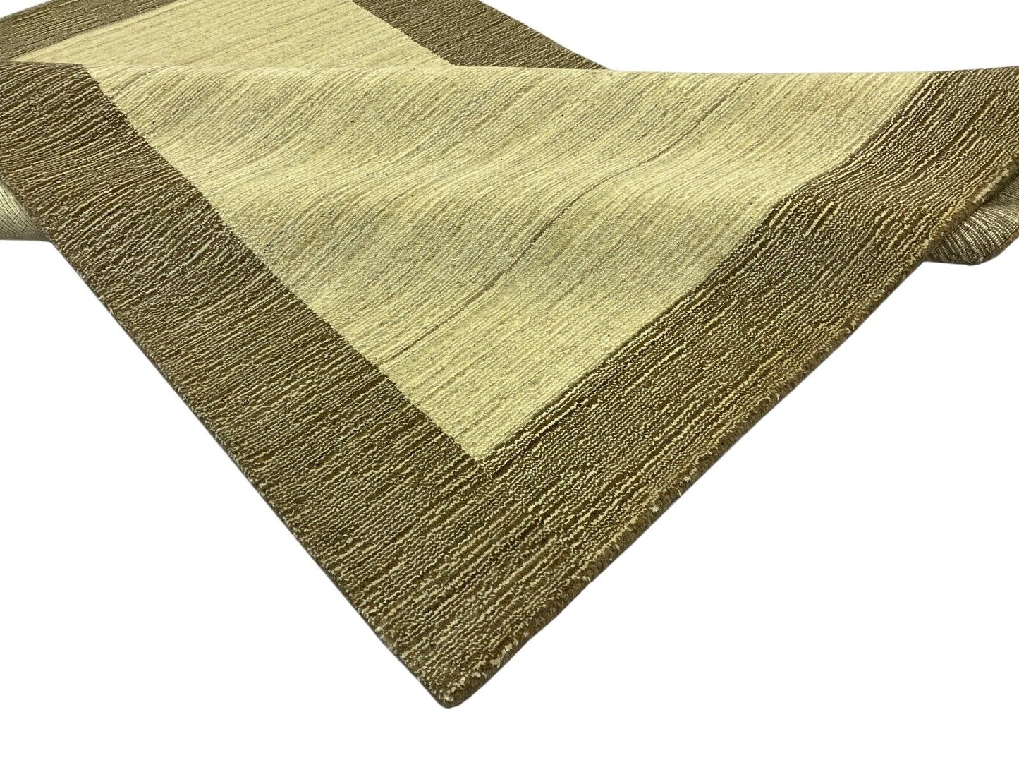 Gabbeh Teppich 100% Wolle Beige Braun loom lori Handgewebt 120x180 cm S73