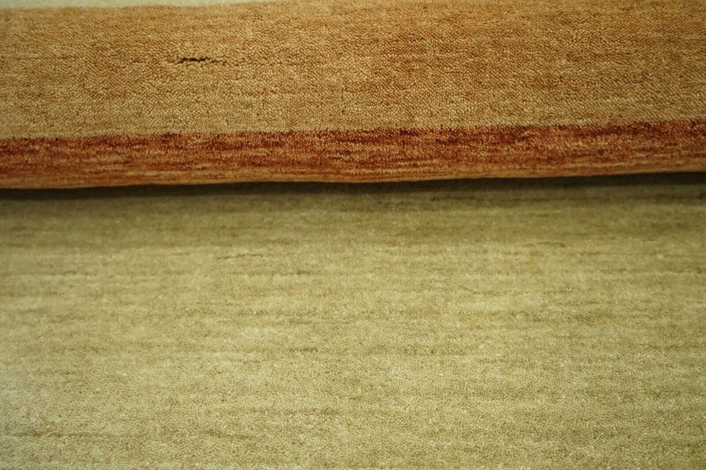 Gabbeh Teppich Rot Gold Beige 100% Wolle 170x240 cm Handgewebt Lr673