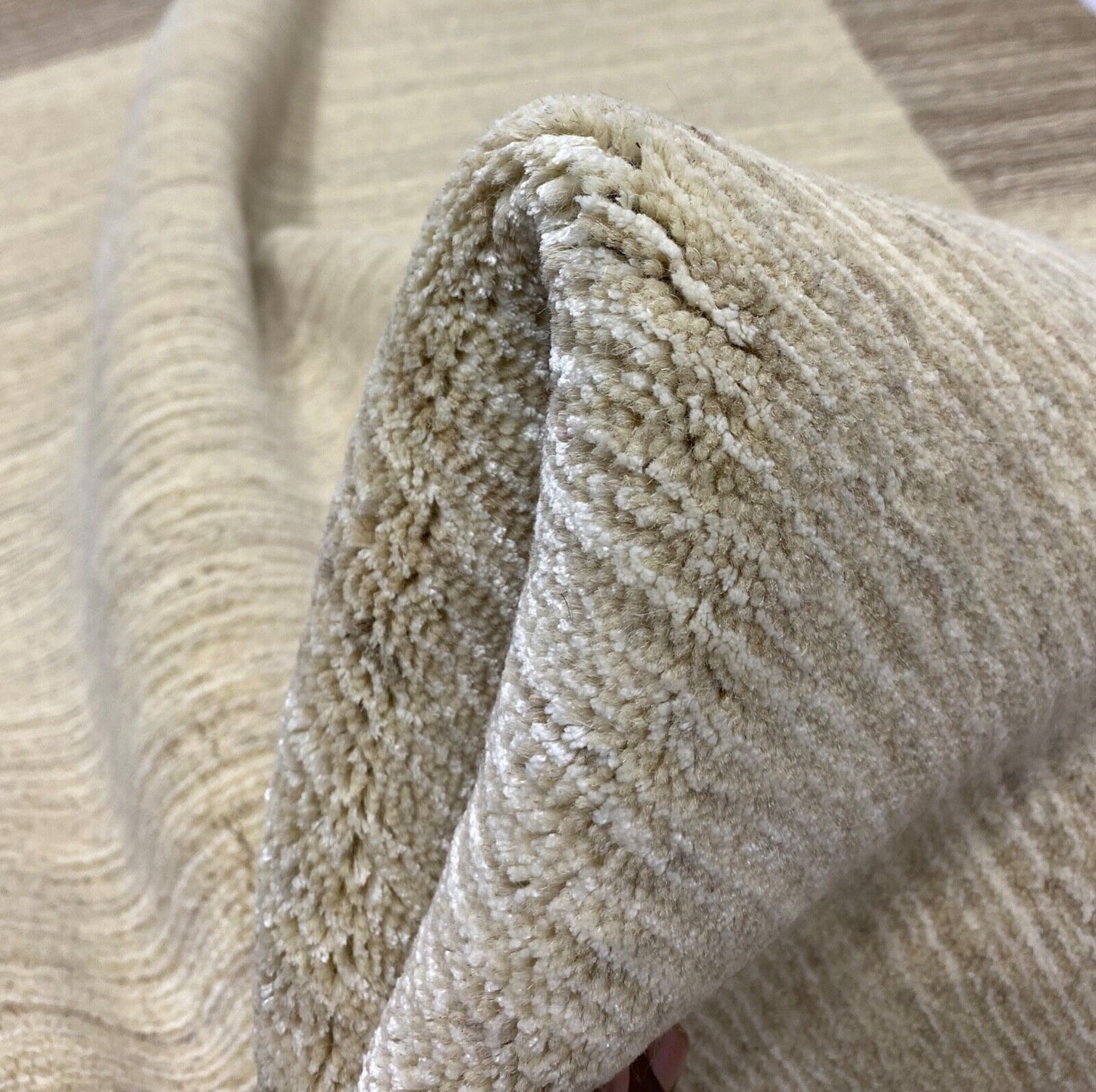 Teppich Gabbeh Beige Wolle Viskose loom lori Handgewebt 128x178 cm S168