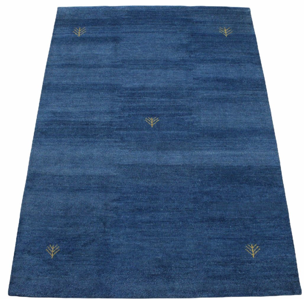 Gabbeh Teppich 100% Wolle Handgeknüpft Blau Orientteppich 170X240 cm WR58