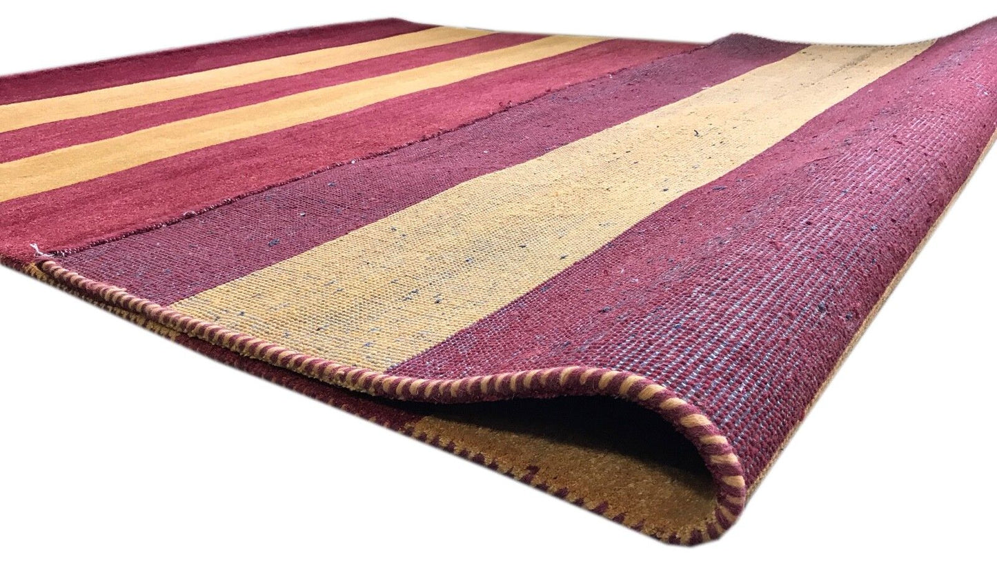 Gabbeh Teppich 200X300 cm Handgeknüpft 100% Wolle Orientteppich Rot G126_R351