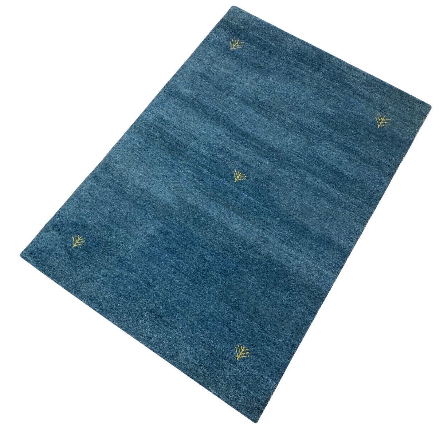 Gabbeh Teppich 100% Wolle Handgeknüpft Blau Orientteppich 170X240 cm WR58