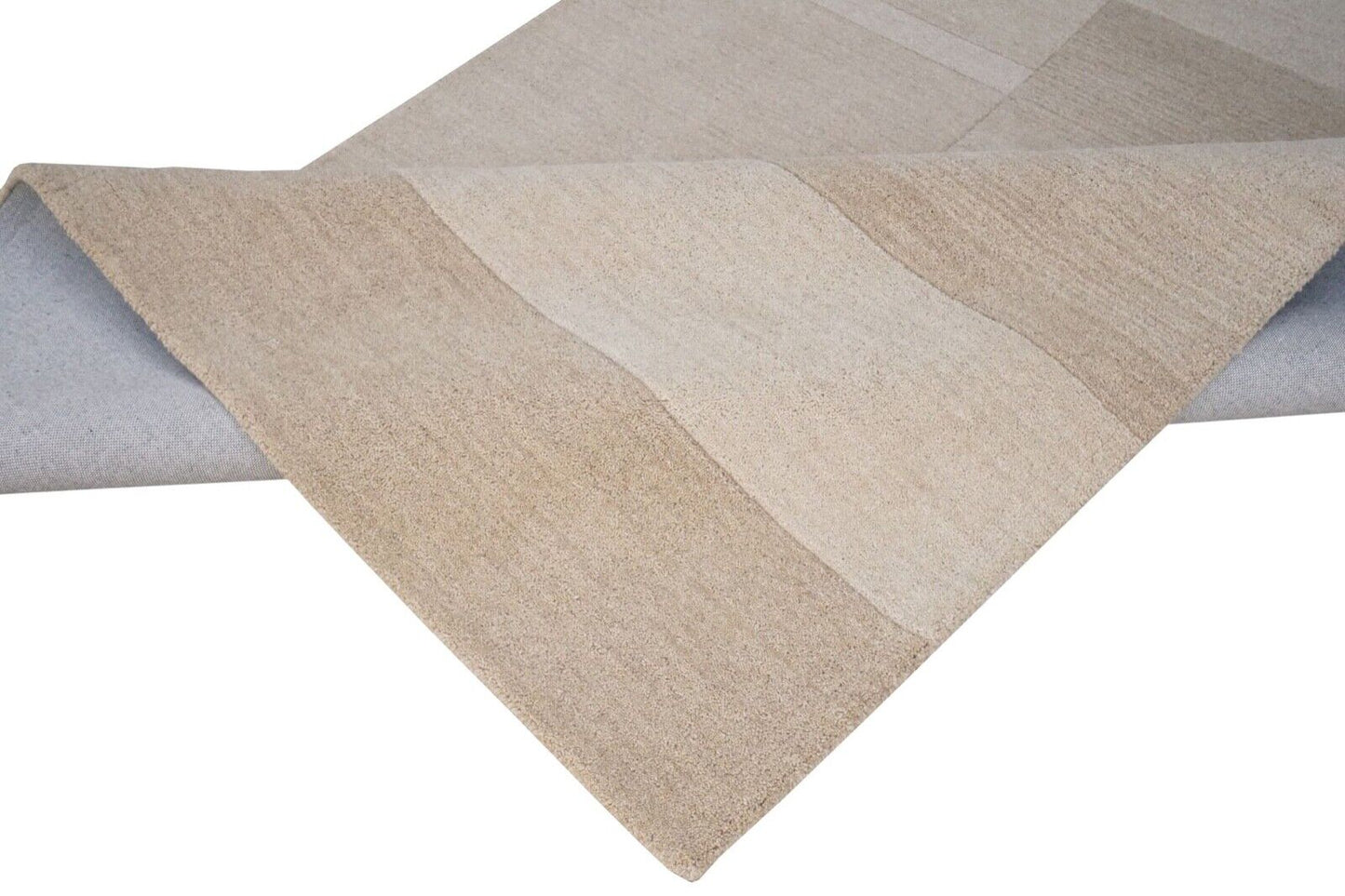 Teppich 100% Wolle Beige 160X230 cm Orientteppich Handgetuftet HT418