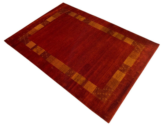 Handgeknüpft Rot Rust Teppich 140X200 cm 100% Wolle Orientteppich 5,2 kg Pro qm