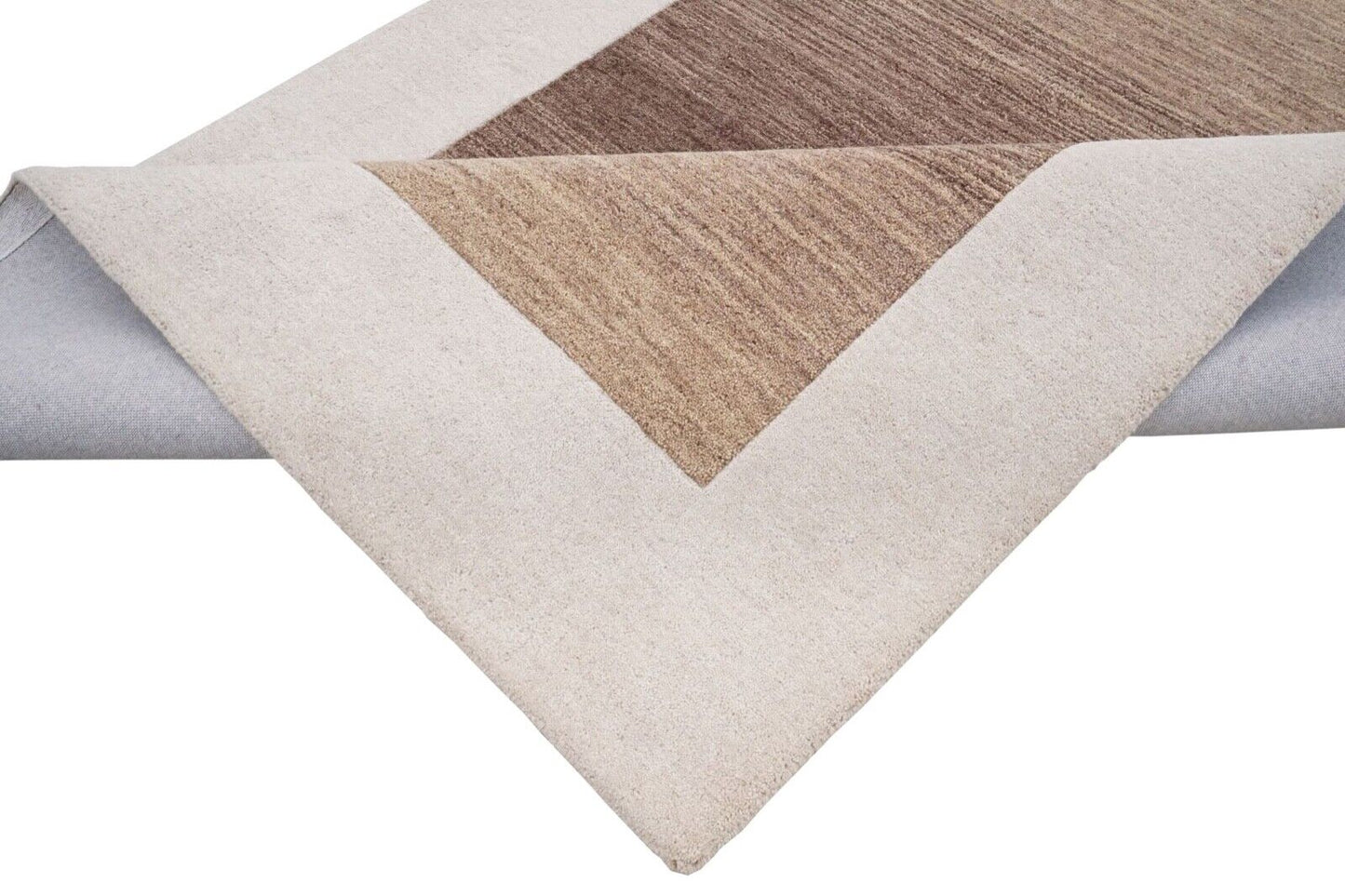 Schokolade Braun Beige 160X230 cm Teppich 100% Wolle Handgetuftet HT240