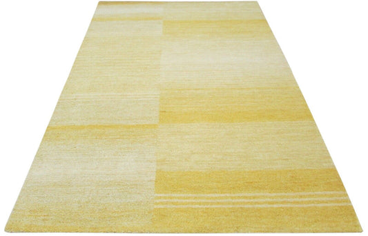 Mango gelb Wolle Teppich 160X230 cm Handarbeit gold Handgetuftet T876