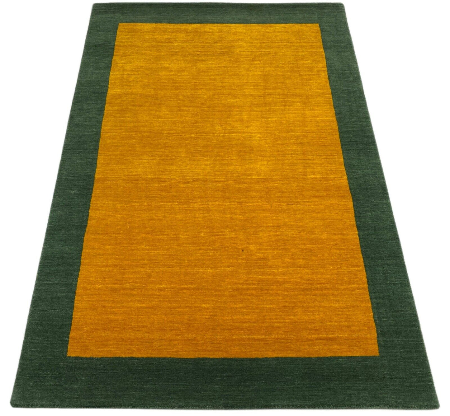 Gold Grün Teppich 100% Wolle Gabbeh 120x180 cm Handgewebt Home Deko WR152