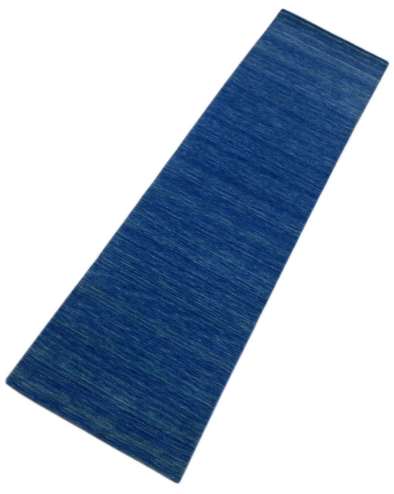 Blau Läufer Gabbeh Teppich 100% Wolle Loom Handgefertigt 80X297 cm WR132