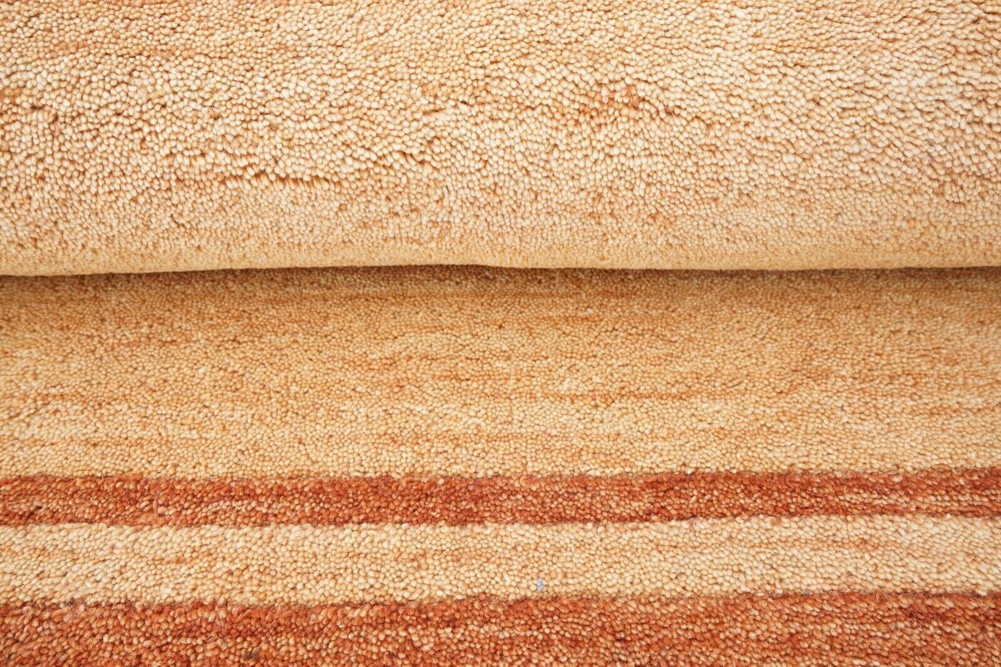 Orange Beige 140X200 cm Teppich 100% Wolle Orientteppich Handgetuftet HT613